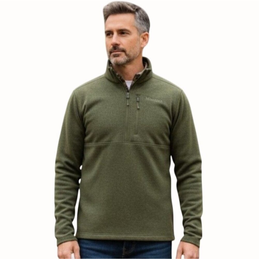 Marmot Mountain Works Dropline Half Zip Fleece Jacket XL Rosin Green New Outdoor